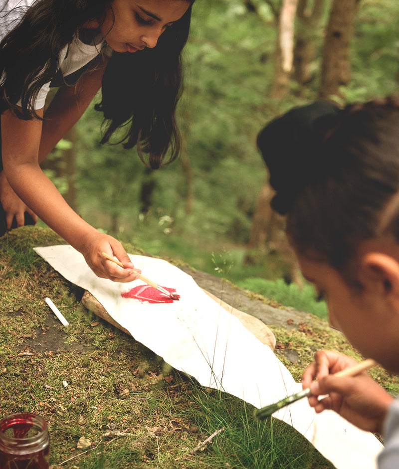 Painting with the natural fabric art kit